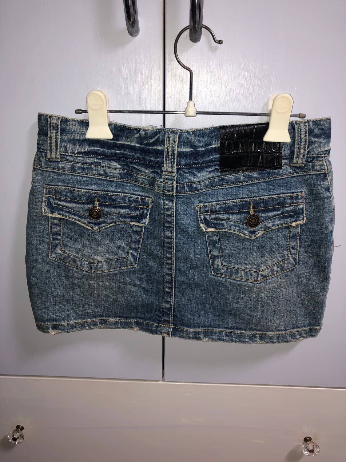 빈티지 데님 로우라이즈 스커트 청치마 상품이미지2