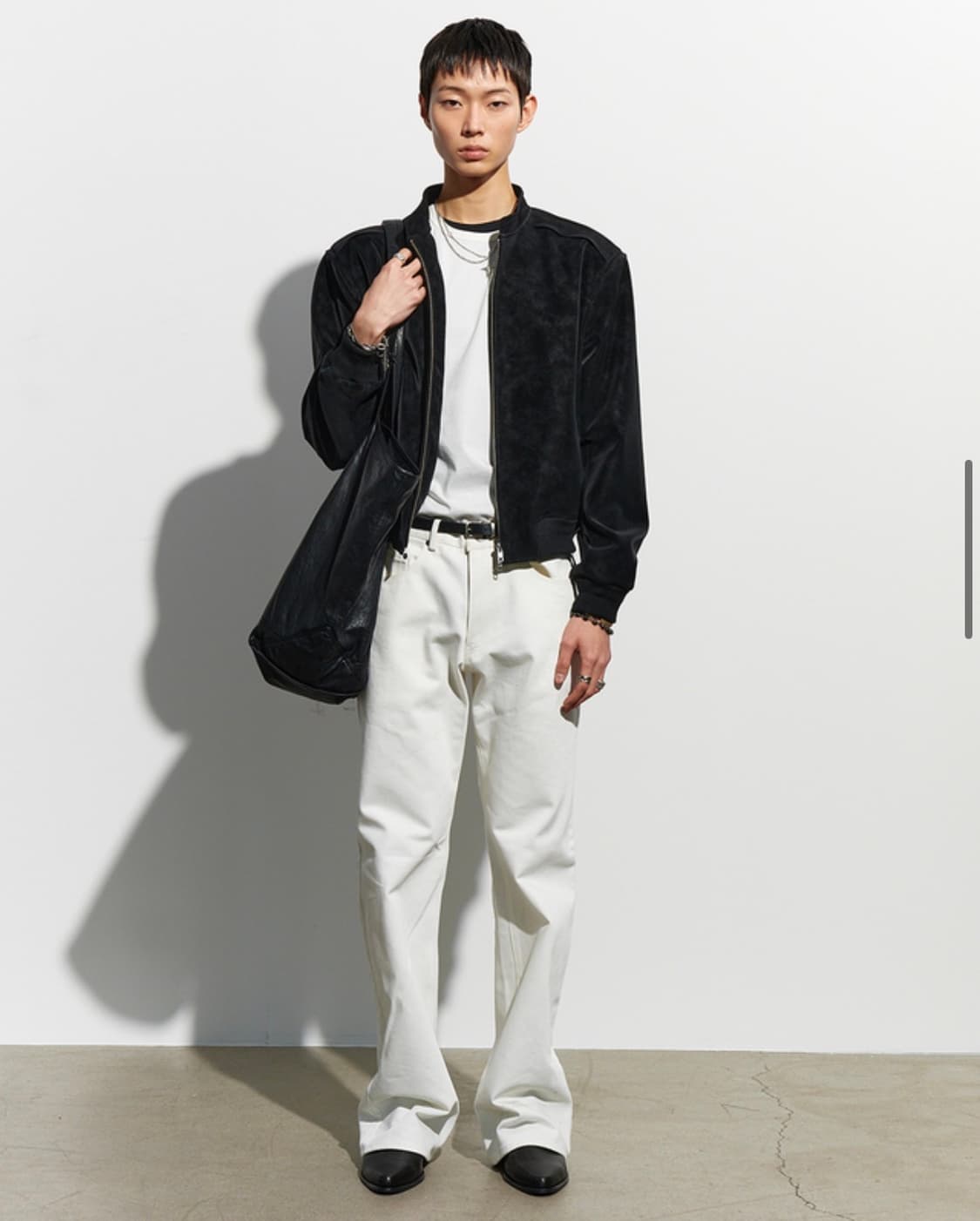 알렌느 벨루어 스탠드 카라 블루종 자켓 (26ss) 상품이미지2