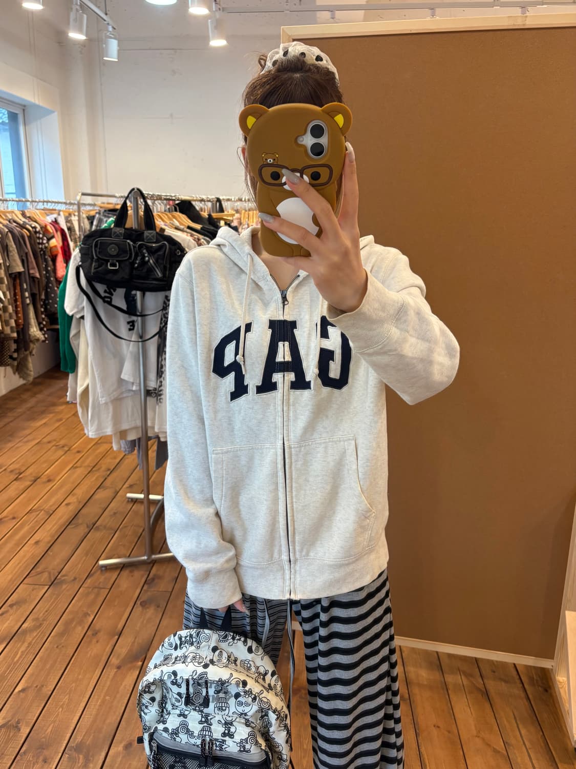 갭 오트밀 후드집업 상품이미지3