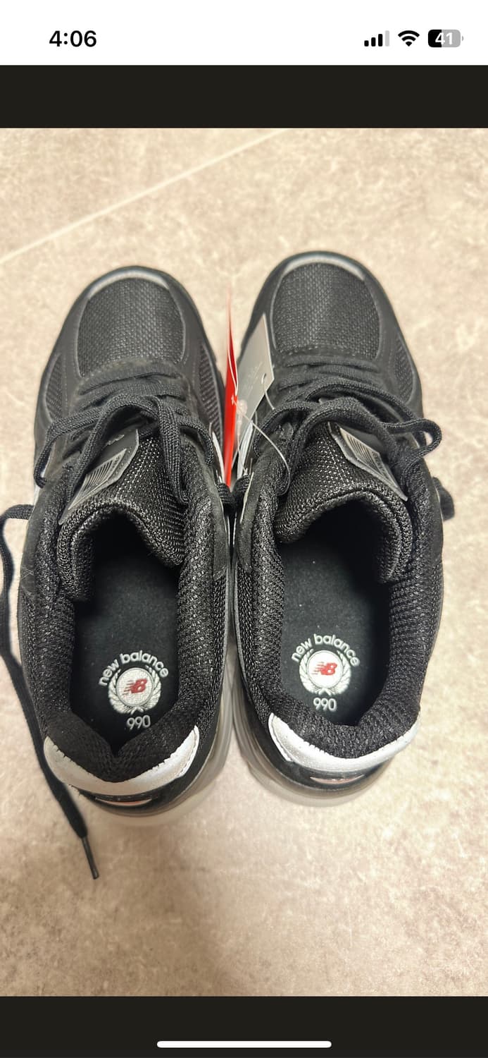 (새상품) 뉴발란스 990v4 블랙 상품이미지6