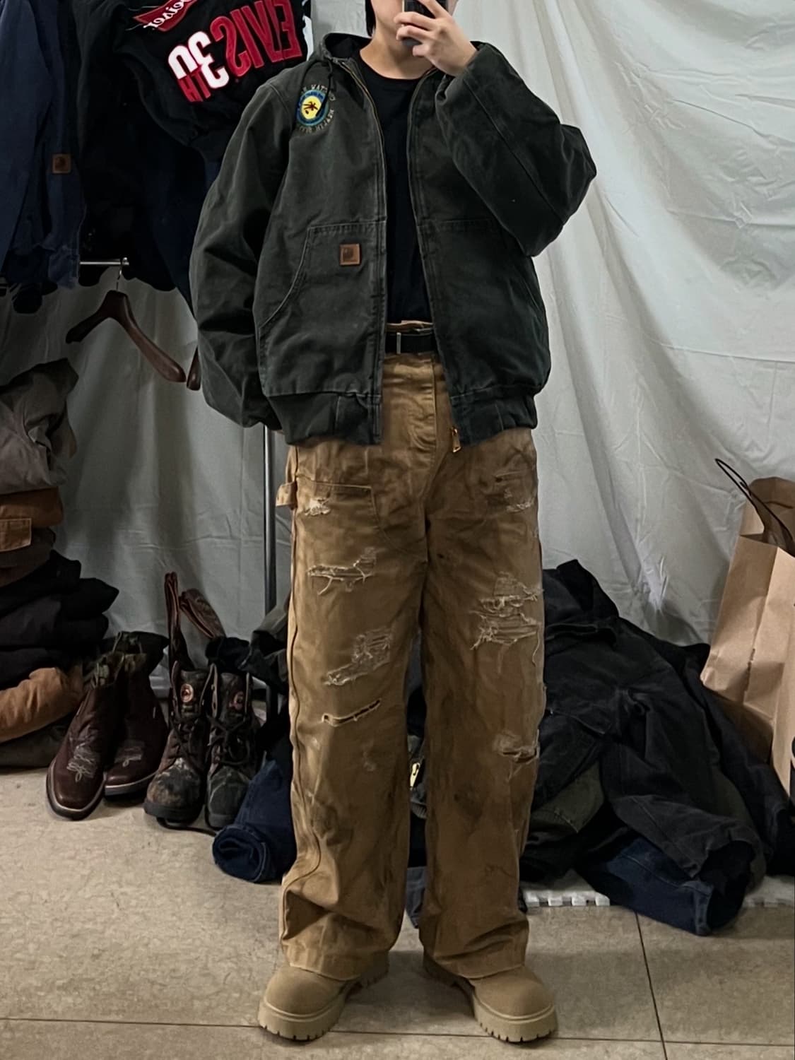 칼하트 모스그린 액티브 자켓 상품이미지3