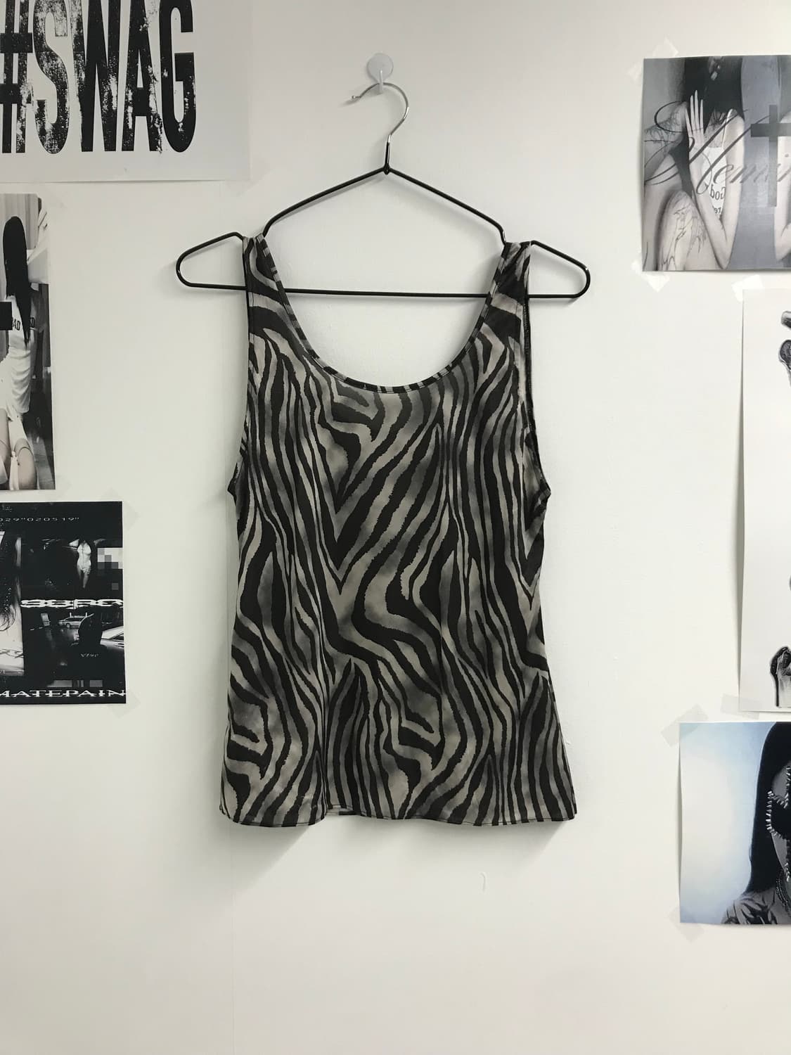 Drapery zebra pattern sleeveless 상품이미지4