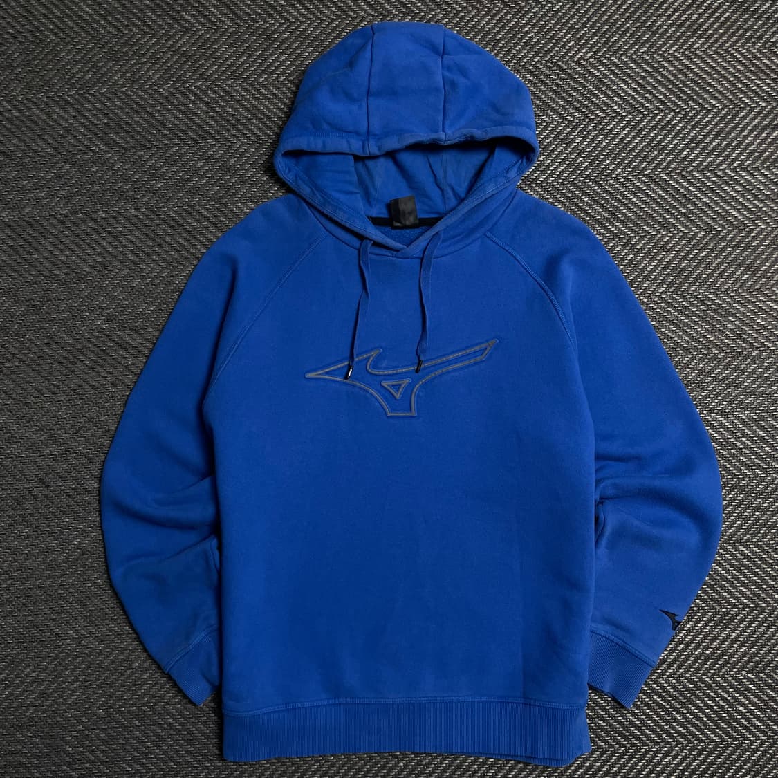 미즈노 올드스쿨 빅로고 후드 티셔츠 블루y 5387 상품이미지2