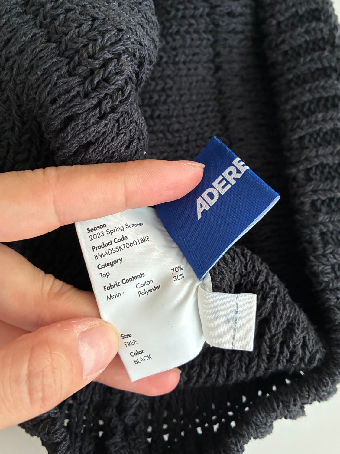 F) 아더에러 23ss 니트 케미 탑 블랙 상품이미지5