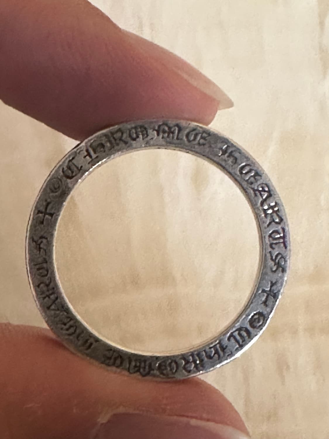 (US12) 크롬하츠 퍽유링 3mm 상품이미지4