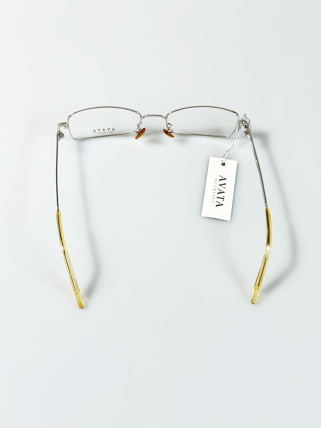 90s AVATA 실버 슬림 스퀘어 빈티지 안경 상품이미지5