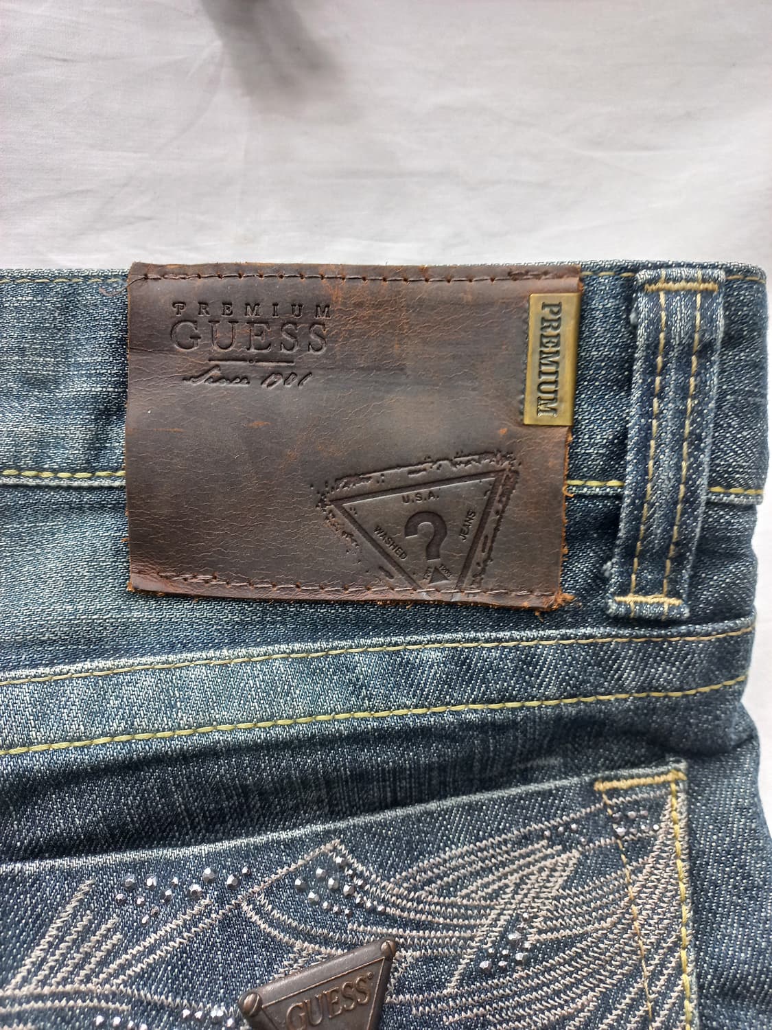 Guess Premium y2k 큐빅 청바지  허리 30 상품이미지9