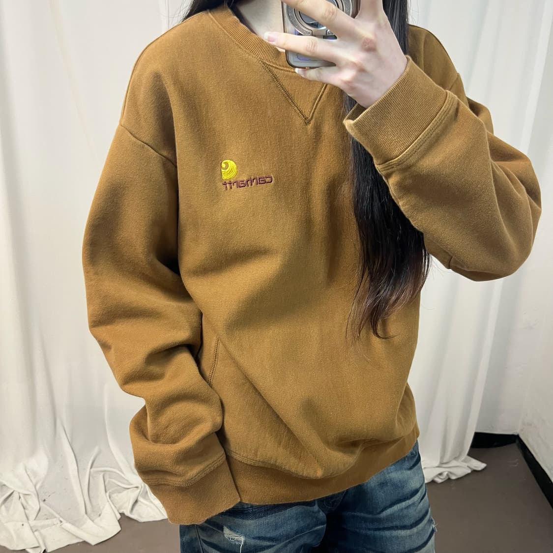 Carhartt WIP camel sweatshirt 상품이미지3