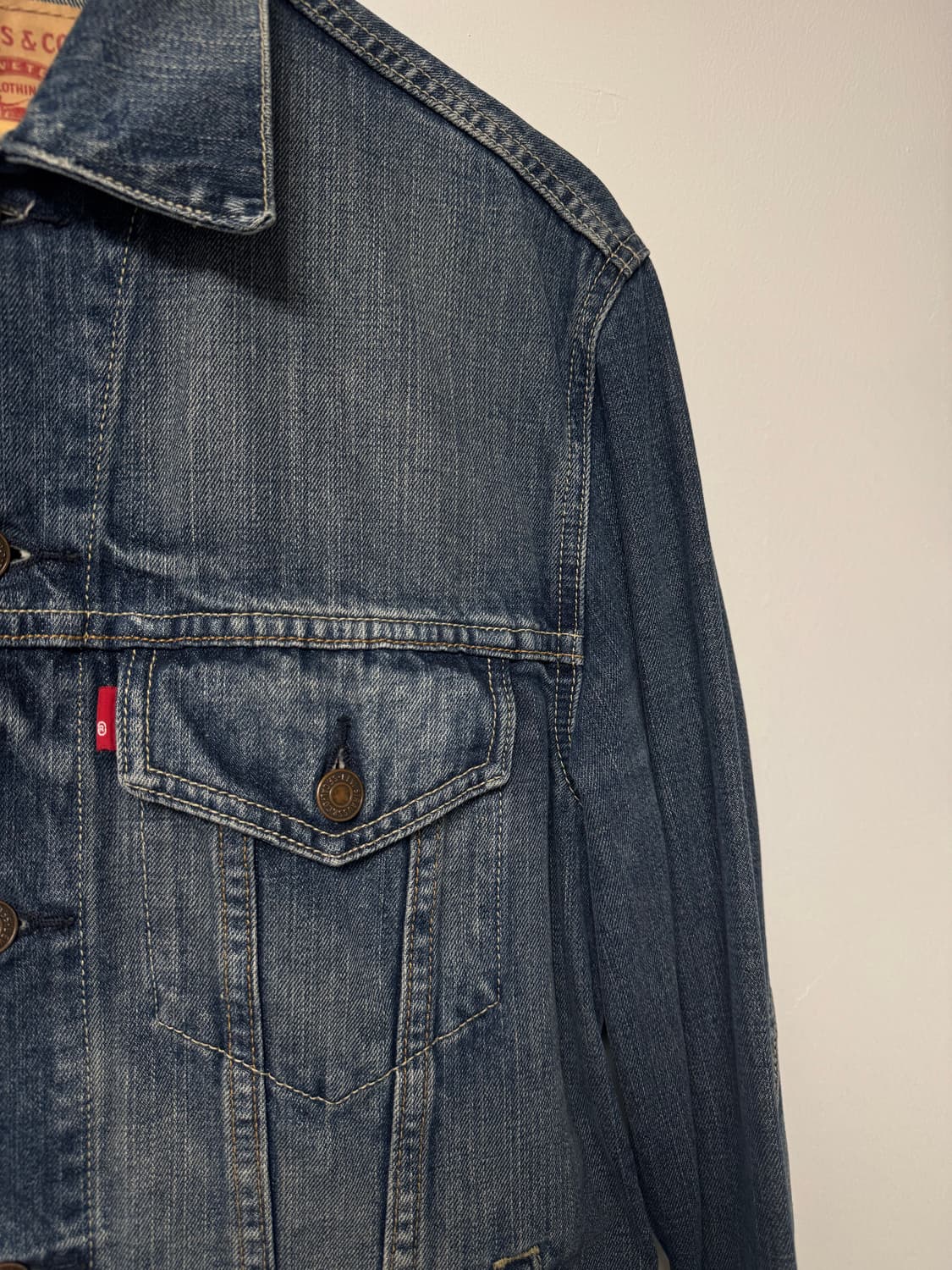 리바이스 빈티지 워싱 오버핏 데님 트러커 자켓 청자켓 M 상품이미지3