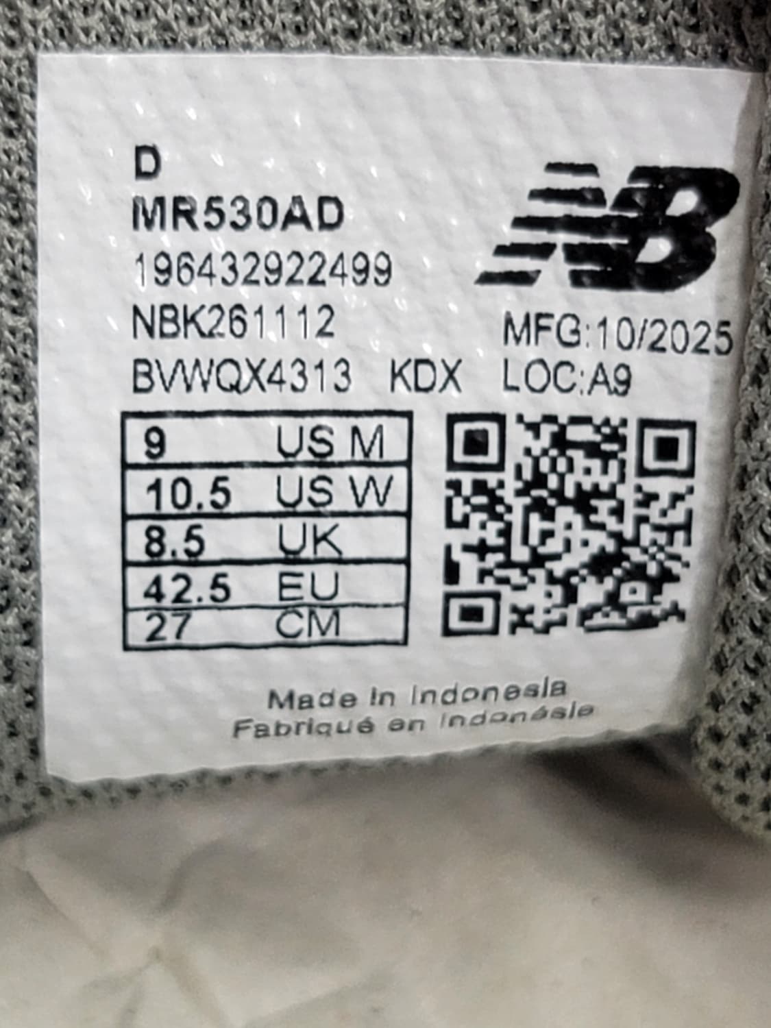 (270)뉴발란스 530 화이트 실버[대전 직거래도 가능] 상품이미지9