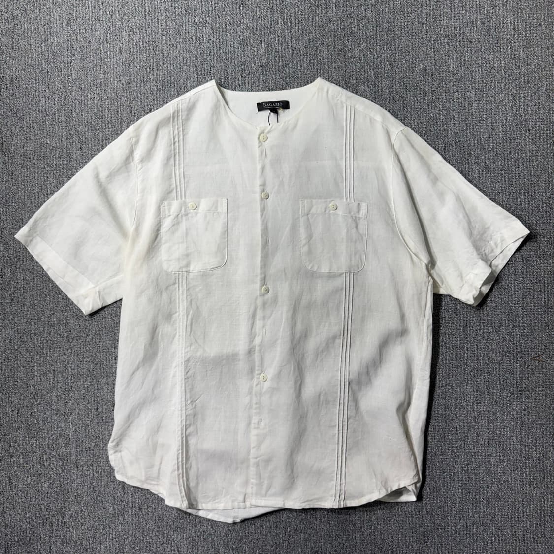 논 카라 쿠바 셔츠 화이트 ( M/OLD-7609 ) 상품이미지1