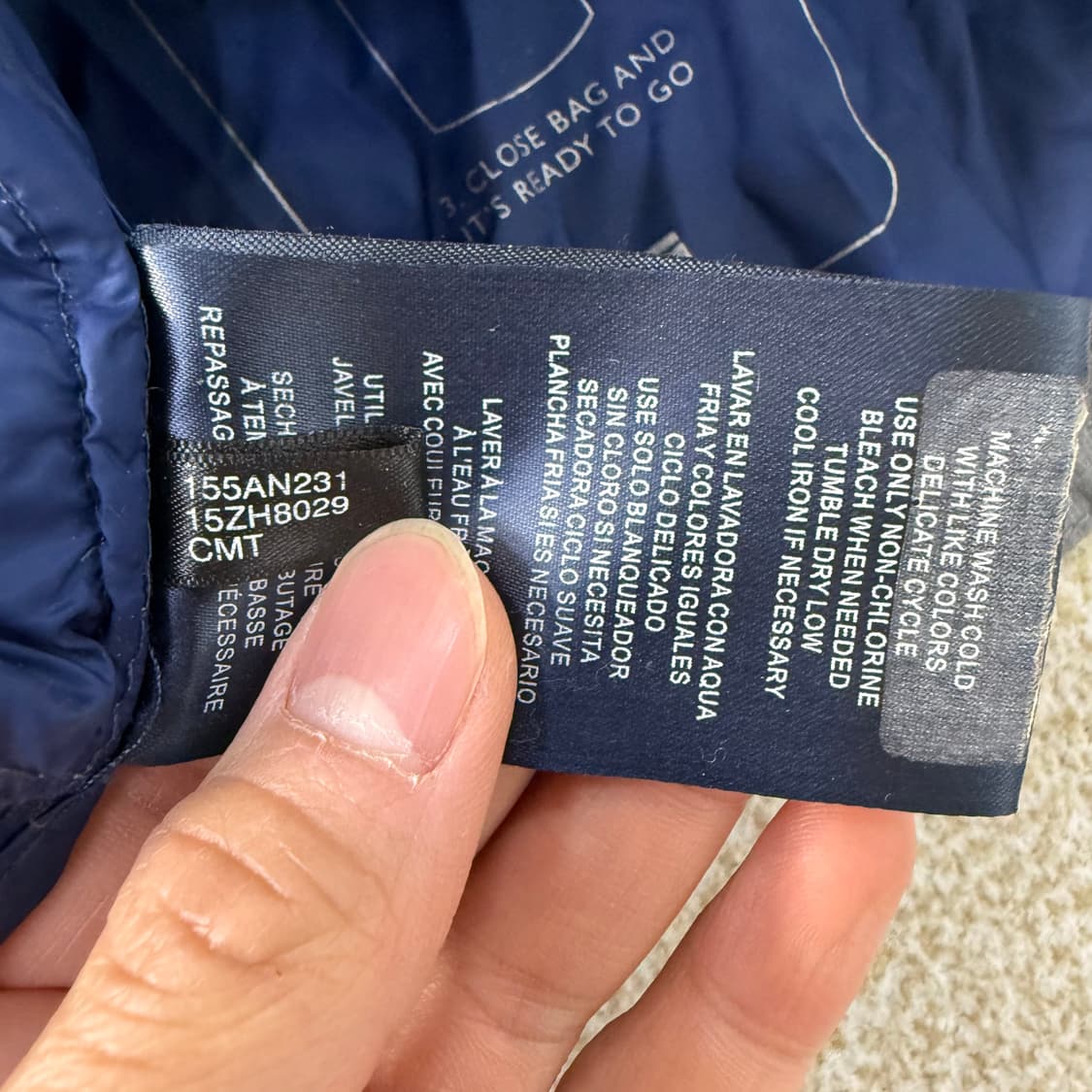 실측확인 타미힐피거 경량 패딩 점퍼 0120T 상품이미지4