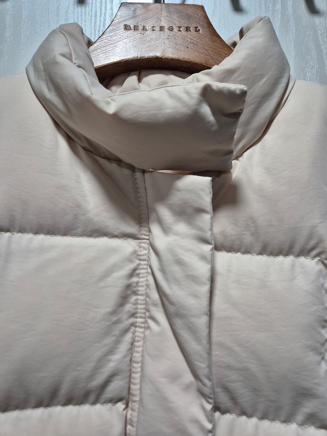 빈티지 아이보리 숏 패딩 조끼 여성용 상품이미지2