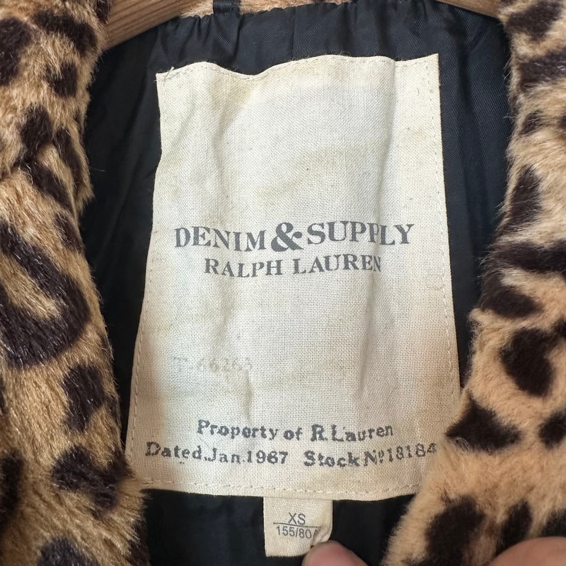 우먼XS 데님앤서플라이 랄프로렌 레오파드 더블코트 상품이미지3