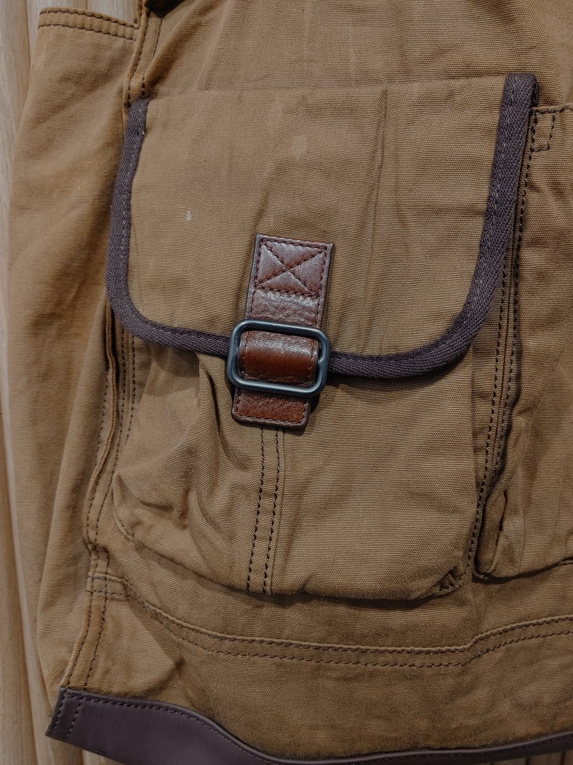 무배)  타미힐피거 코튼 레더 토트백 - OS 상품이미지3