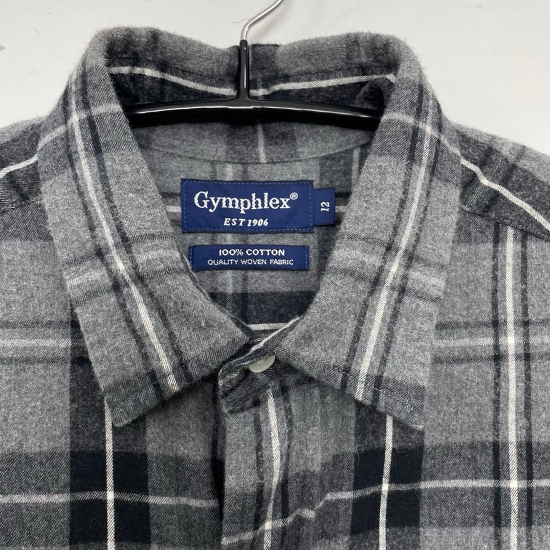 짐플렉스 Gymphlex 그레이 체크 플란넬셔츠 롱 원피스 12 상품이미지2