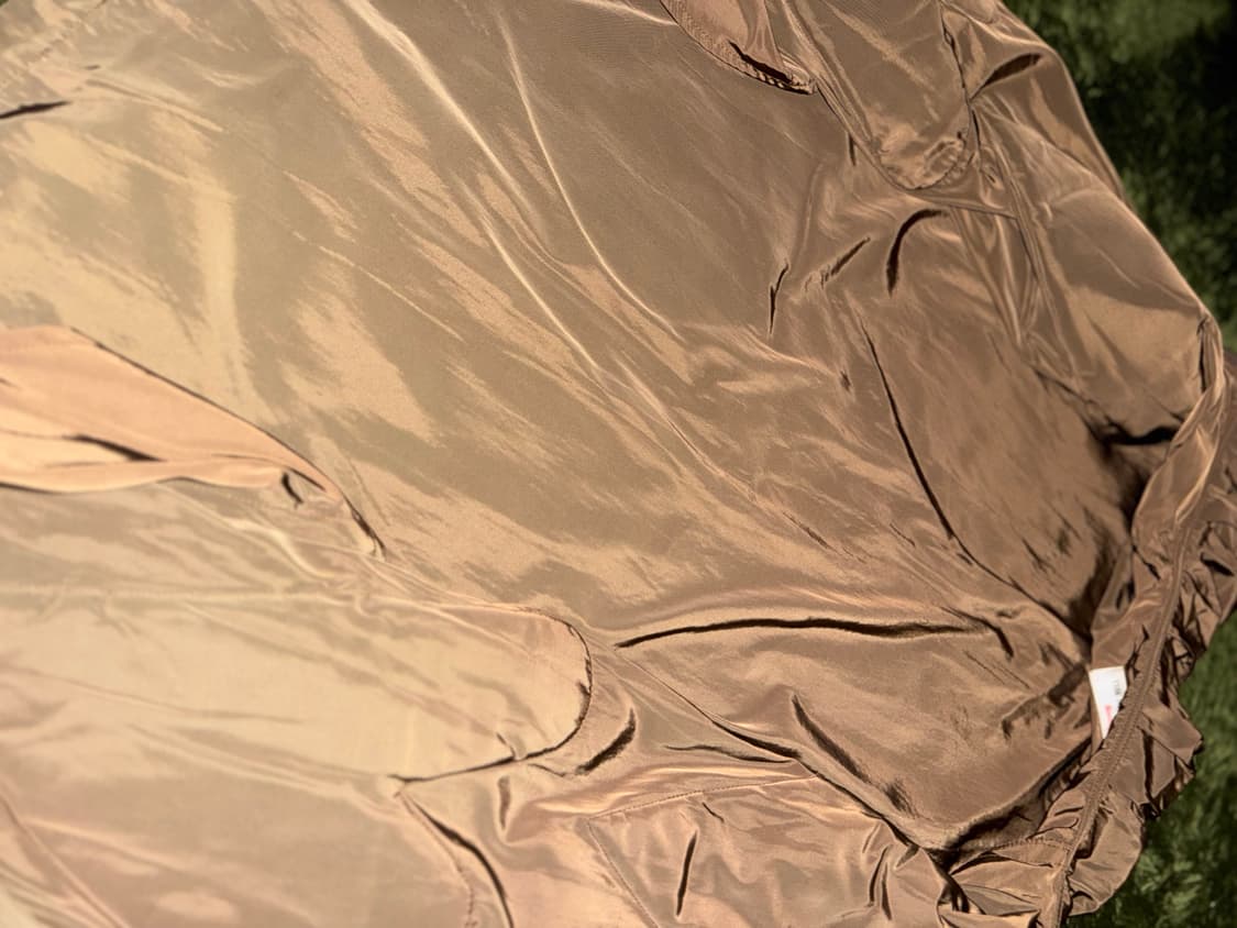 [L] 더뮤지엄비지터 하트 엠보스드 폴리 자켓 브라운 상품이미지5