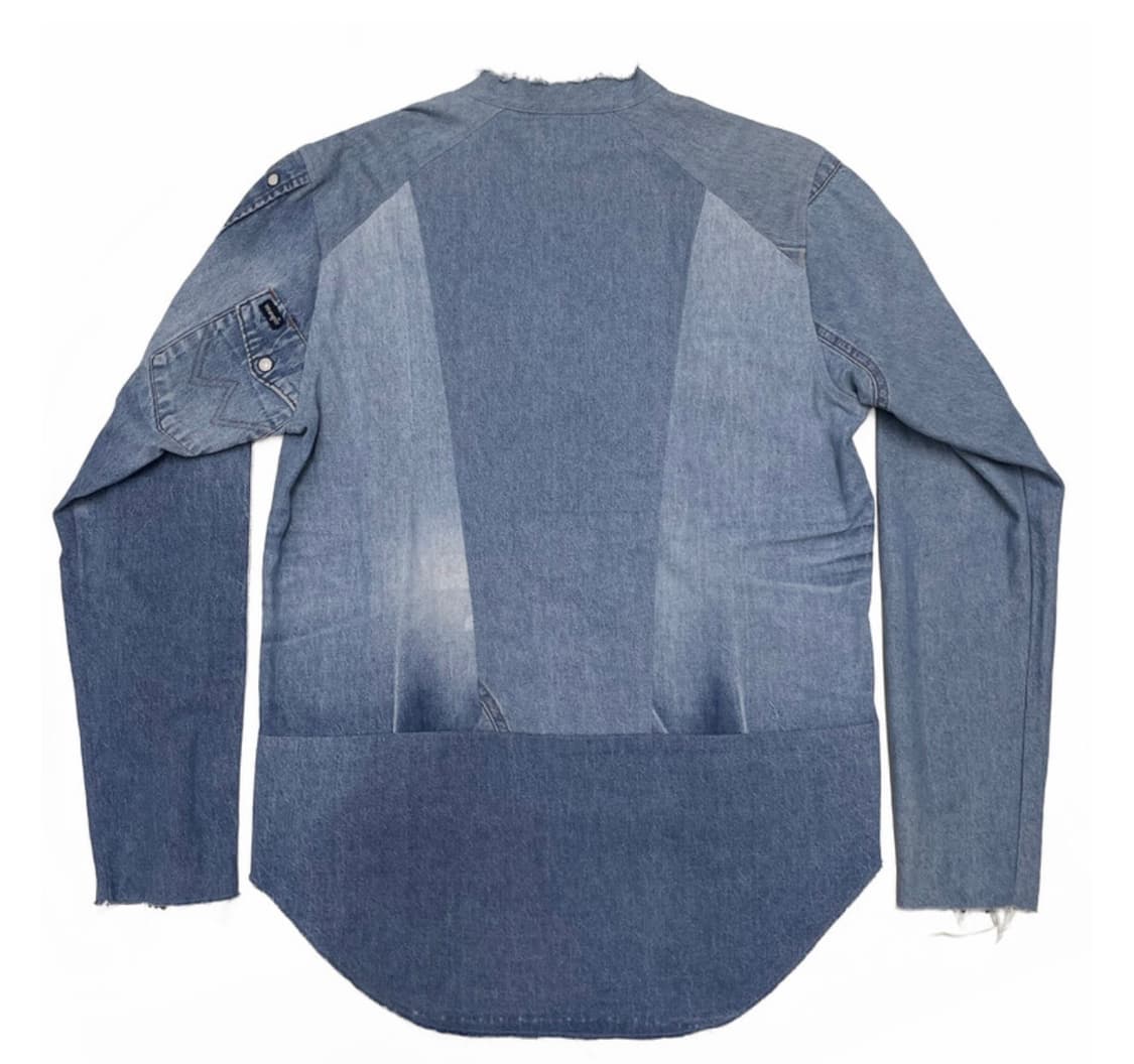 올드파크 리메이크 데님 셔츠 자켓 상품이미지4