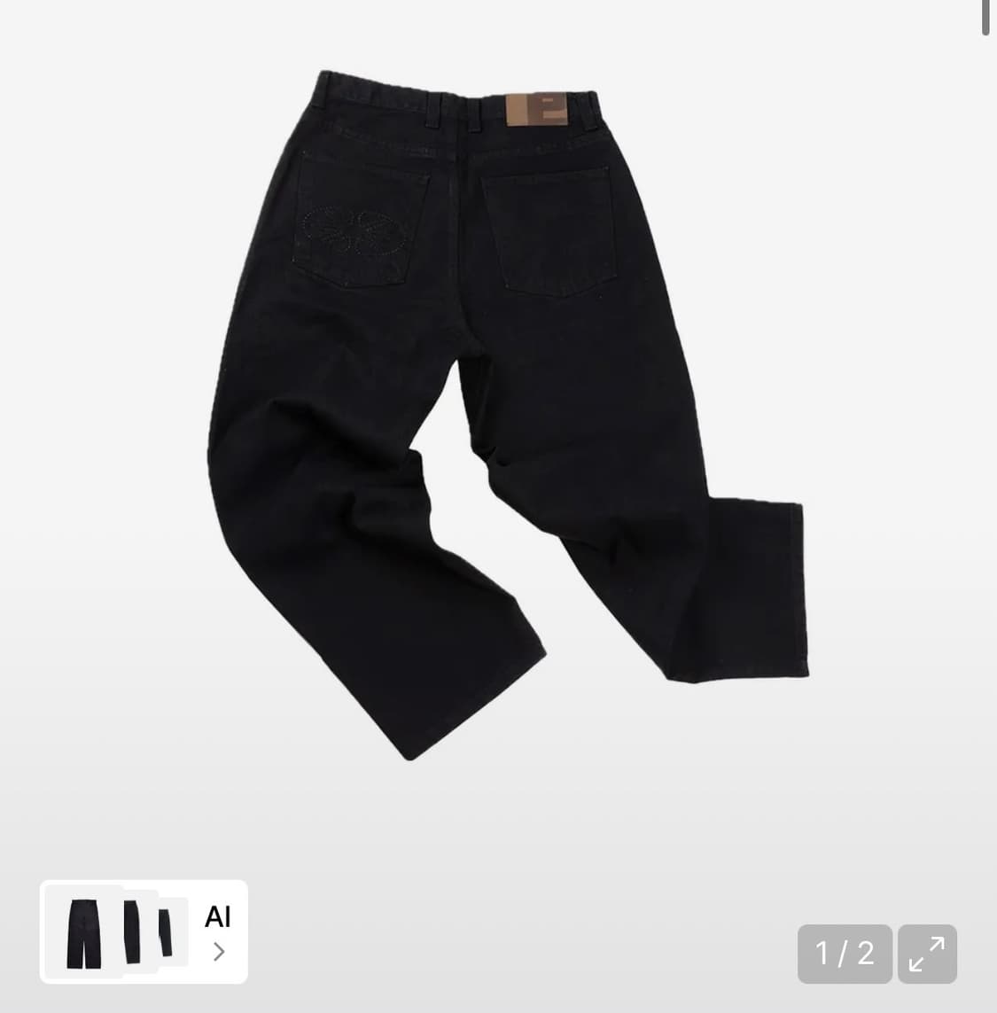Essential Relaxed Denim Pants (Black) 상품이미지1