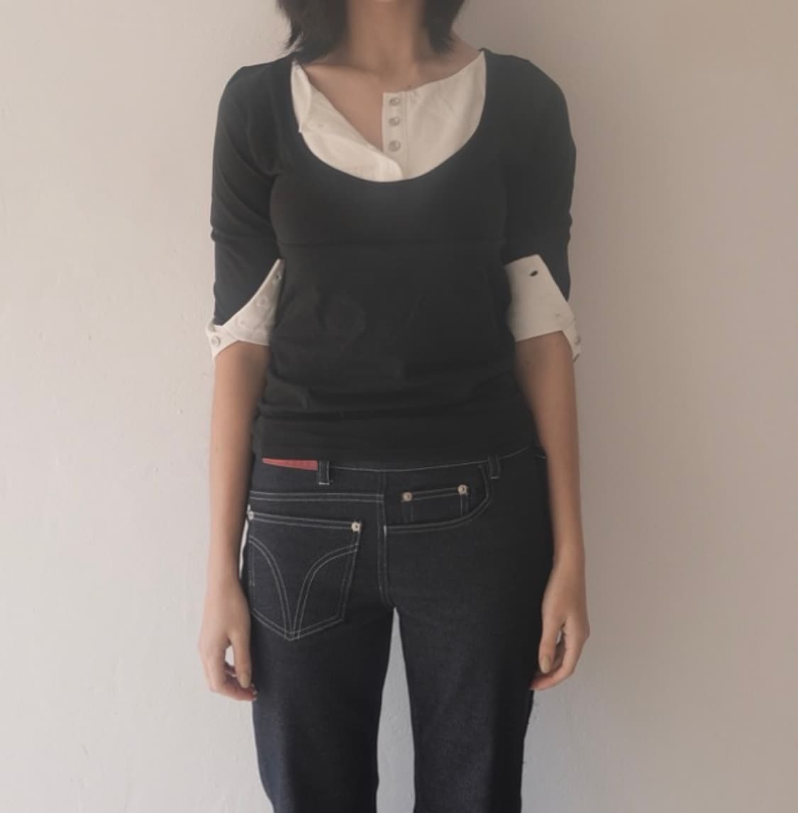 인앤양인하모니 레이어드 탑 블랙 상품이미지1