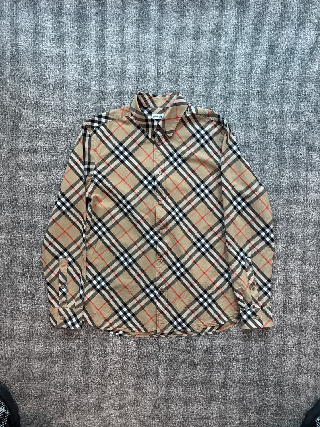 25SS 다니엘리 사선 체크 코튼 셔츠 M  상품이미지7