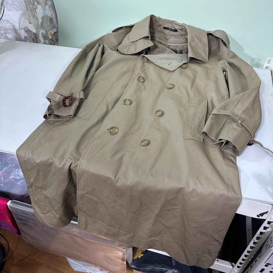 M 닥스 베이지 나그랑 롱 더블 트렌치코트 상품이미지2