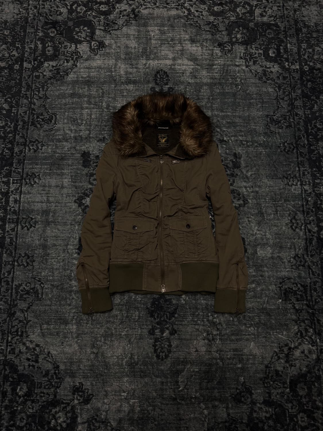 Jackrose 00s trimming fur military jacke 상품이미지1