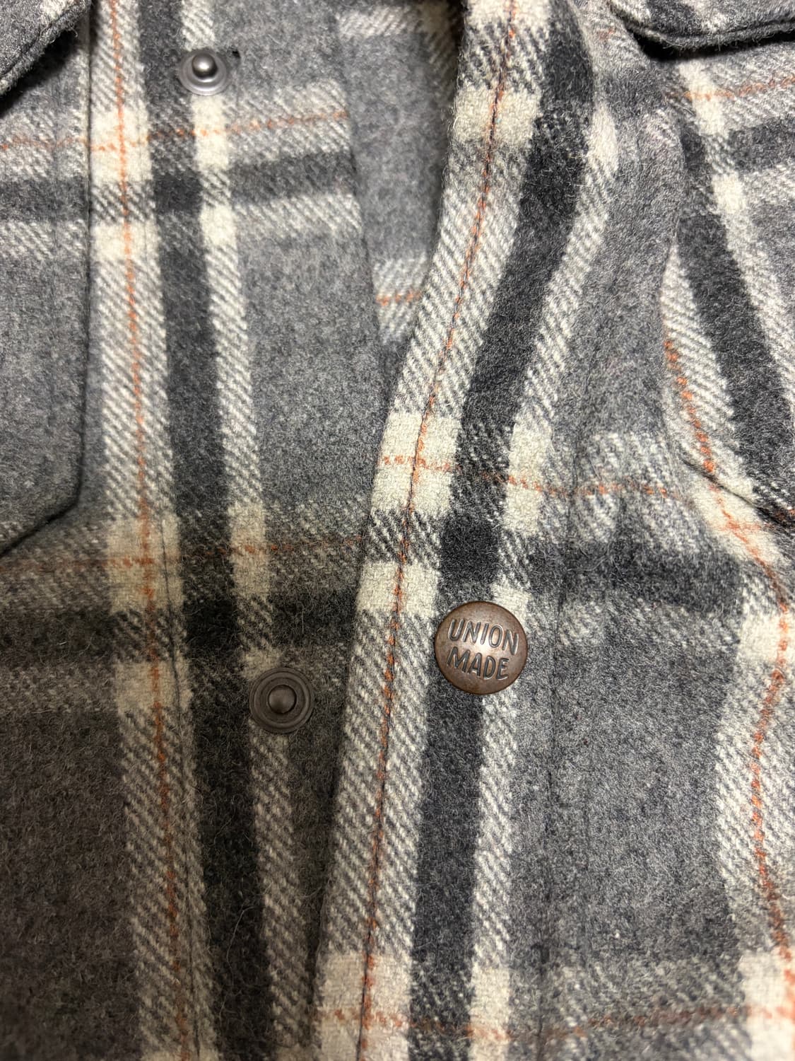 유니폼브릿지 남성 체크 울 오버 셔츠 자켓 상품이미지4