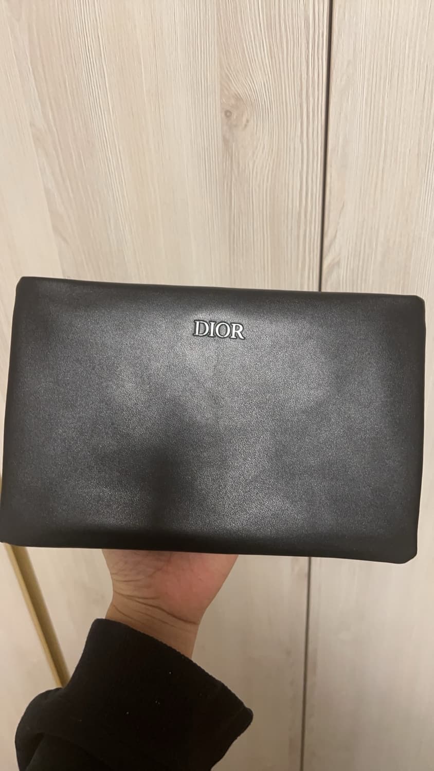 디올 남녀공용 블랙 가죽 클러치백 상품이미지2