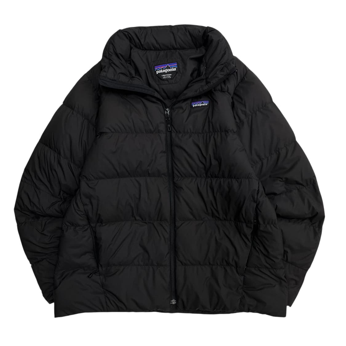 파타고니아 로고 블랙 패딩 L 상품이미지2