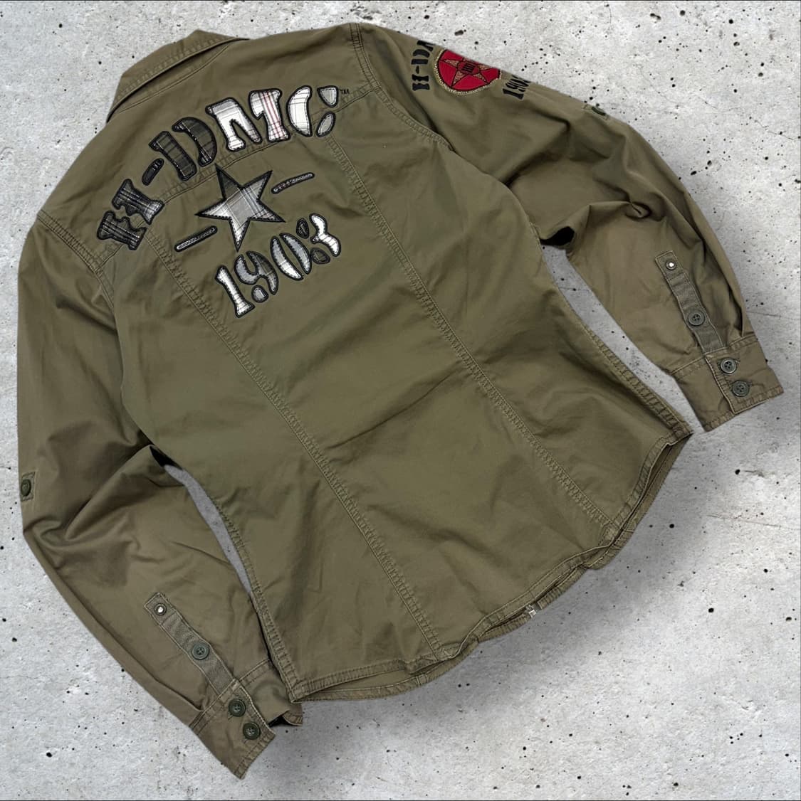 [XS] 할리데이비슨 우먼 카키색 숏 야상 점퍼 B730 상품이미지2