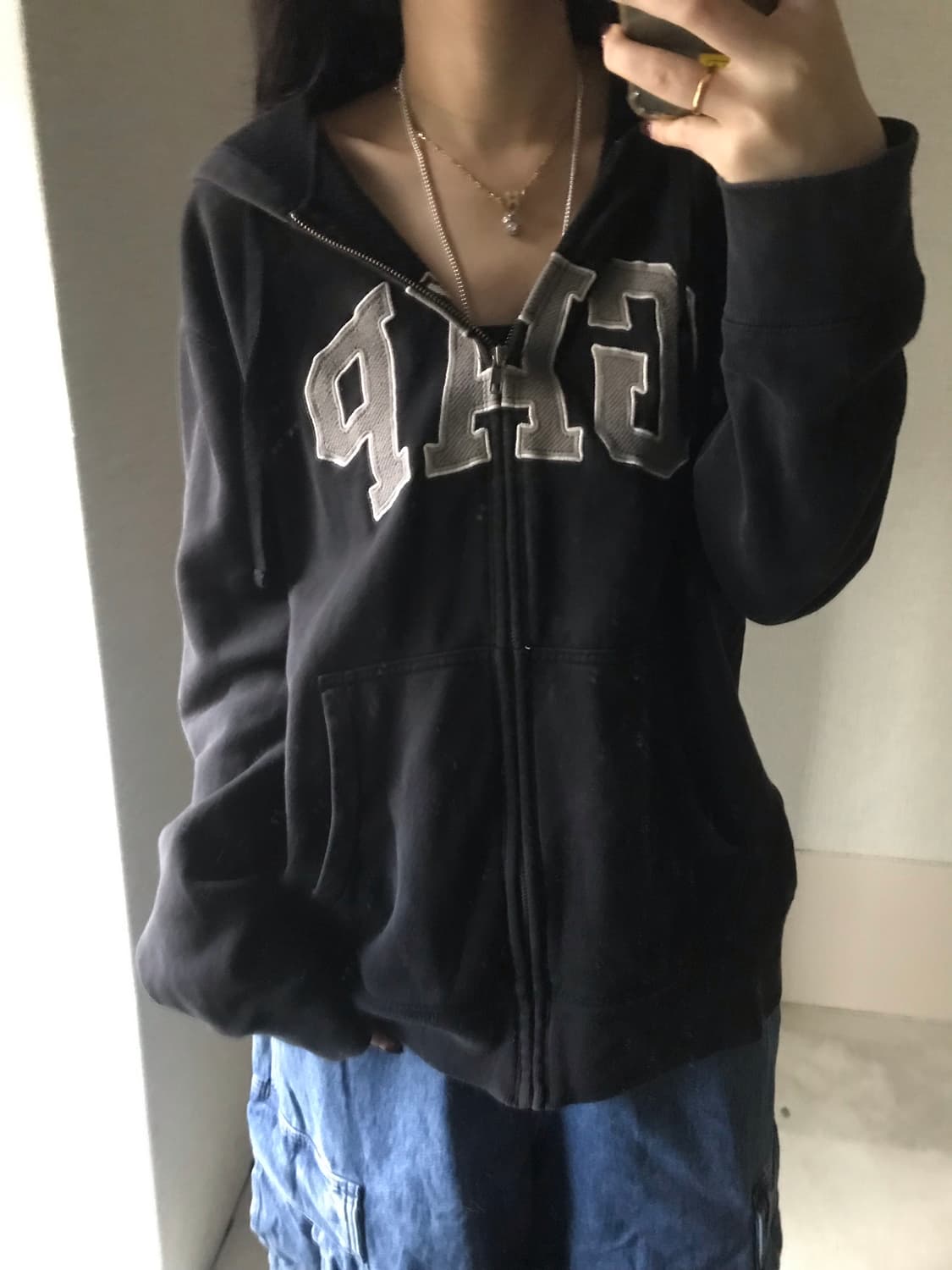 갭 블랙 후드집업 상품이미지4