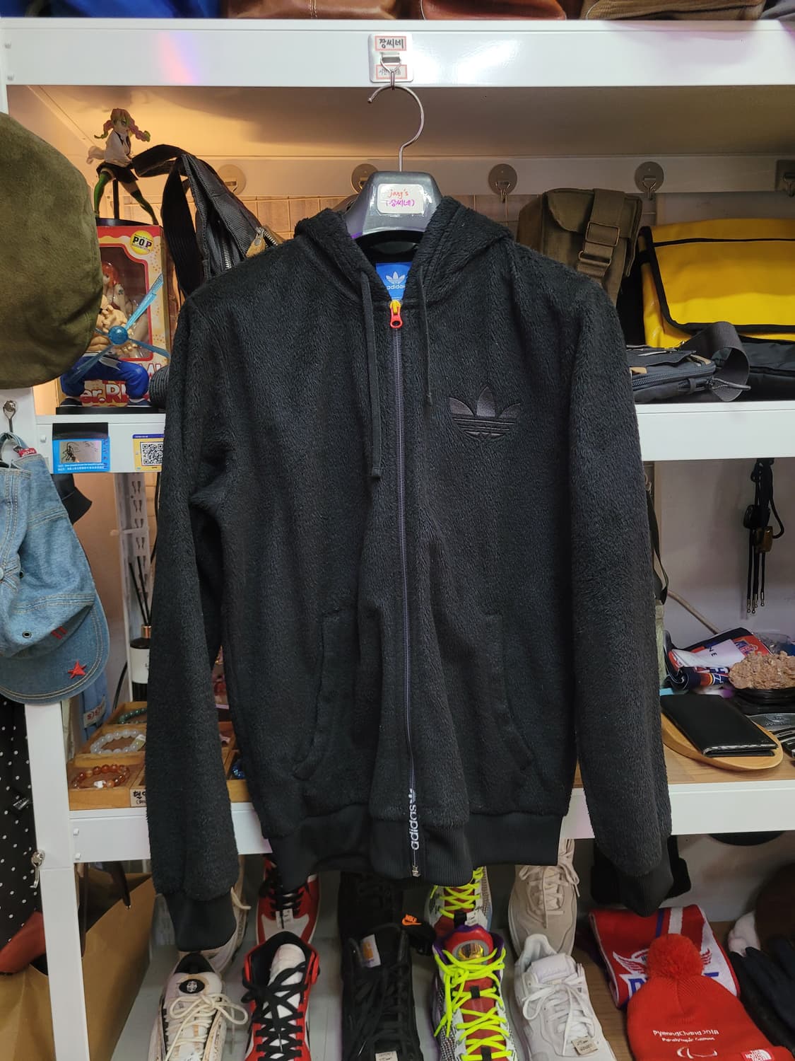 Adidas 아디다스 빅로고 카모 플리스 후리스 퍼 자켓 상품이미지1