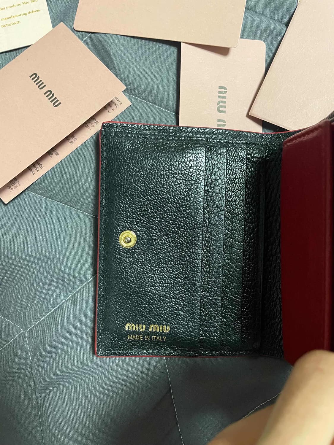 [풀구성] 미우미우 마드라스 러브 반지갑 상품이미지9