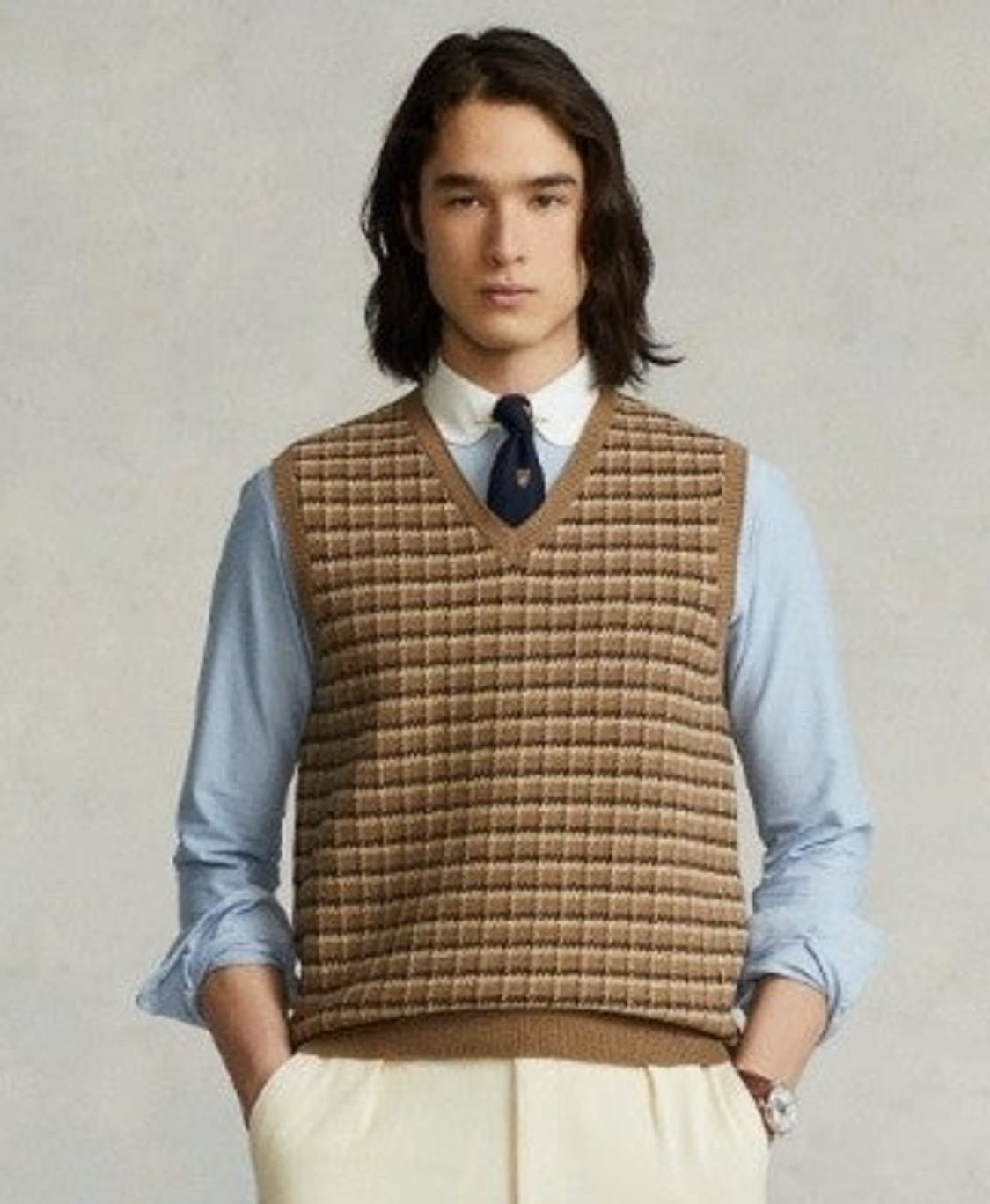 폴로 랄프로렌 코튼 캐시미어 니트 베스트M 상품이미지2