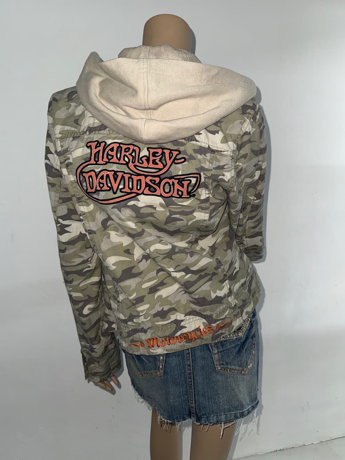 할리 데이비슨 카모 레이어드 투웨이 후드 자켓 상품이미지9