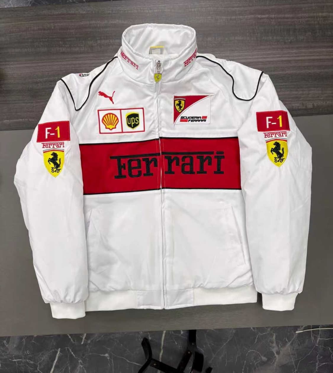 페라리 F1 레이싱 자켓 (화이트) 상품이미지2