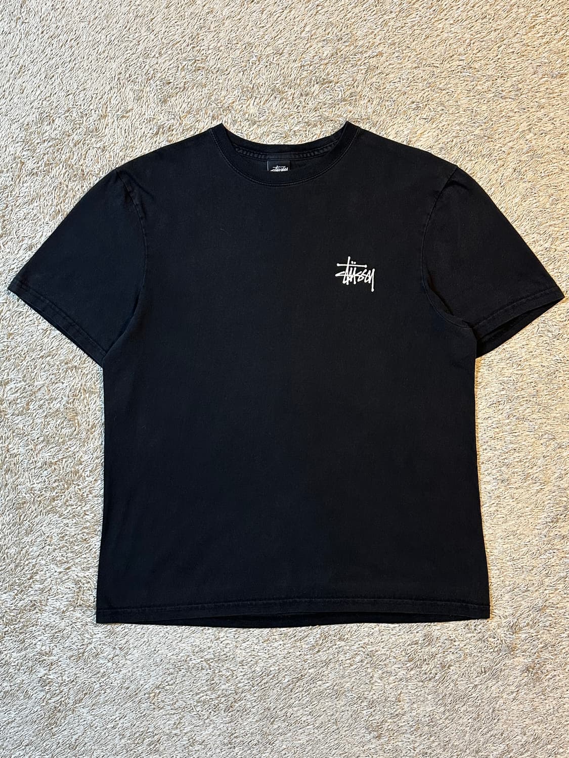 스투시 STUSSY 베이직 로고 반팔 티셔츠 블랙 상품이미지2