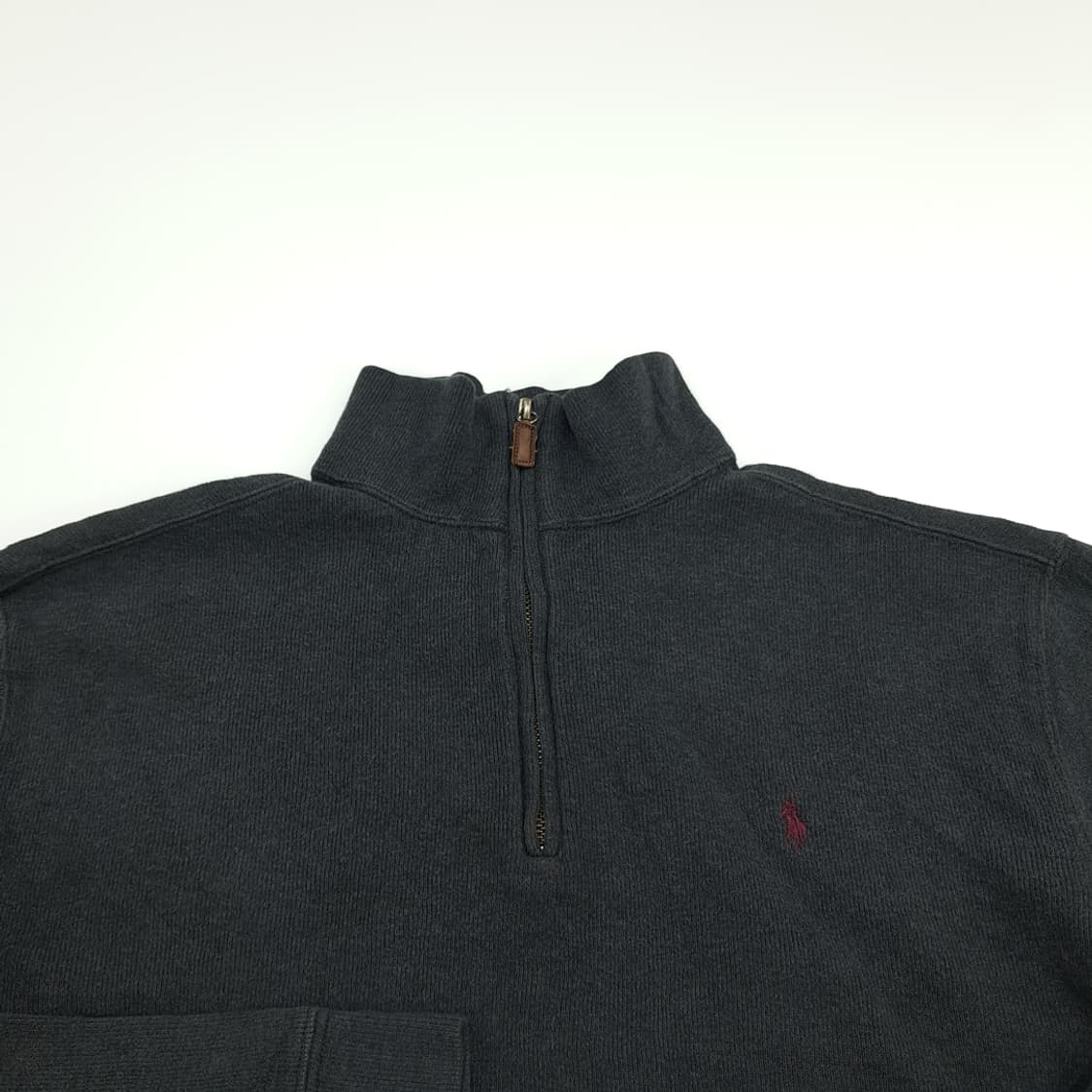 CN665 M-L 폴로 랄프로렌 USA 차콜그레이 하프집업 니트 스웨터 상품이미지3