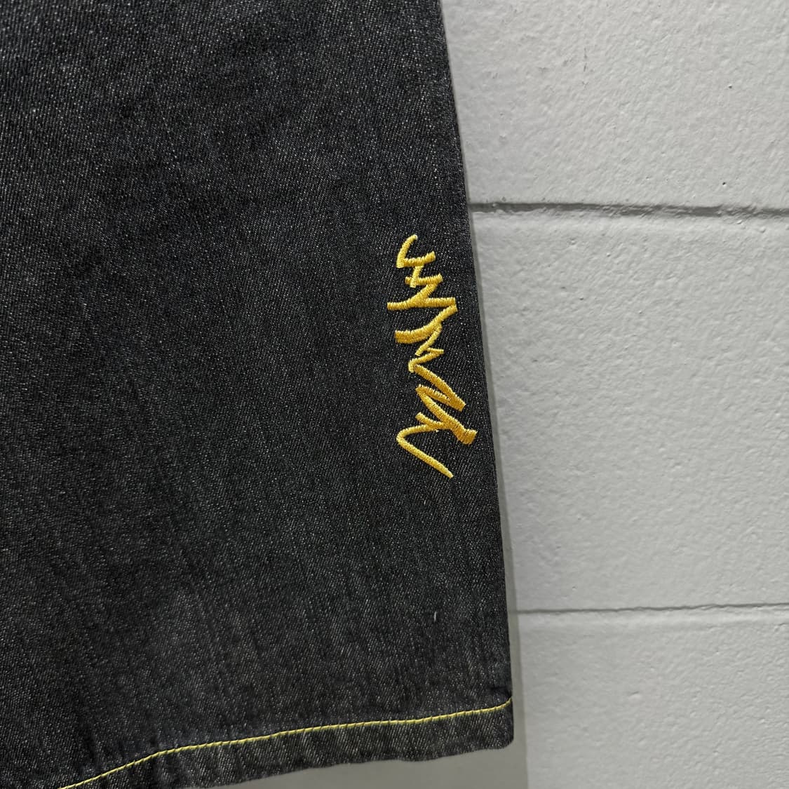 쿠지 타이거 자수 데님 반바지 상품이미지5
