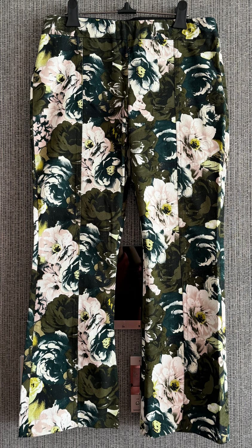 플라워 패턴 플로럴 패턴 꽃무늬 사이드 슬릿 밴딩 부츠컷 팬츠 바지 상품이미지1