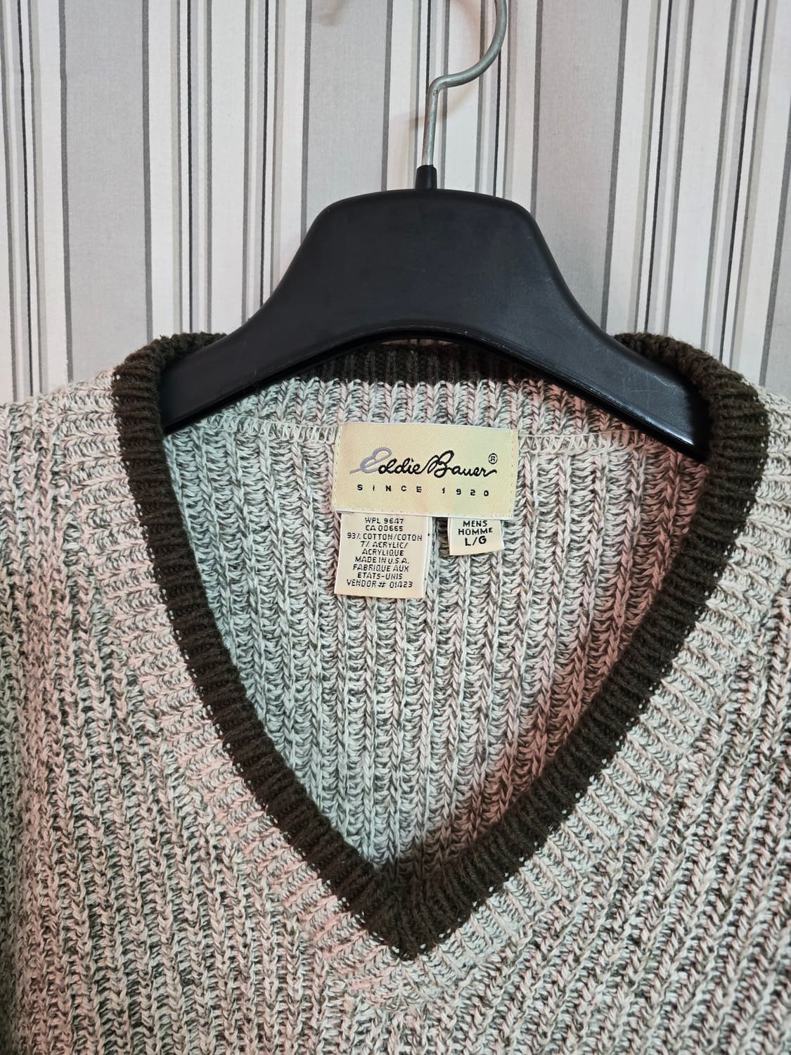 (L.100) 에디바우어 브이넥 니트 스웨터 상품이미지3