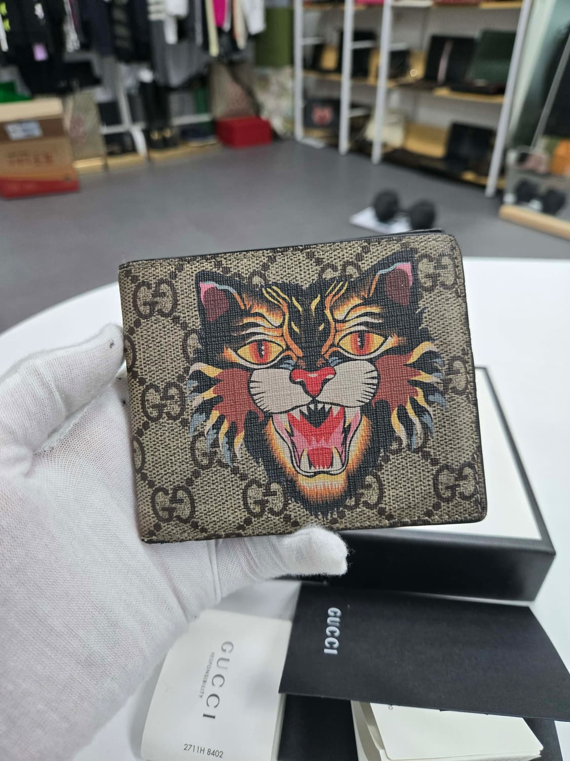 [50%할인] 구찌 앵그리캣 반지갑 상품이미지1