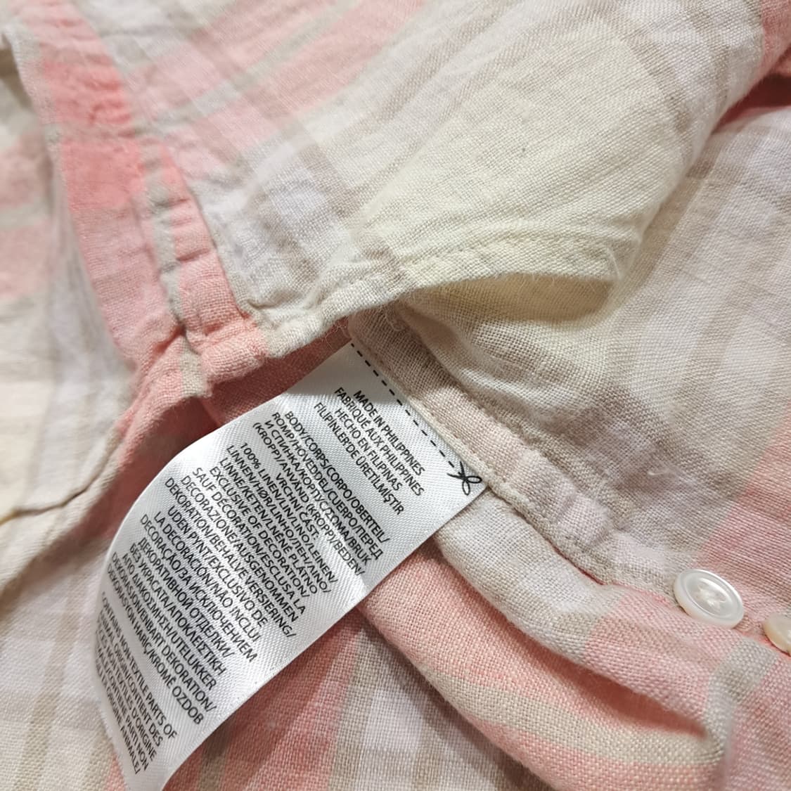 CK133 M 폴로 QR 클래식핏 린넨 타탄체크 소프트피치 셔츠 남방 상품이미지7