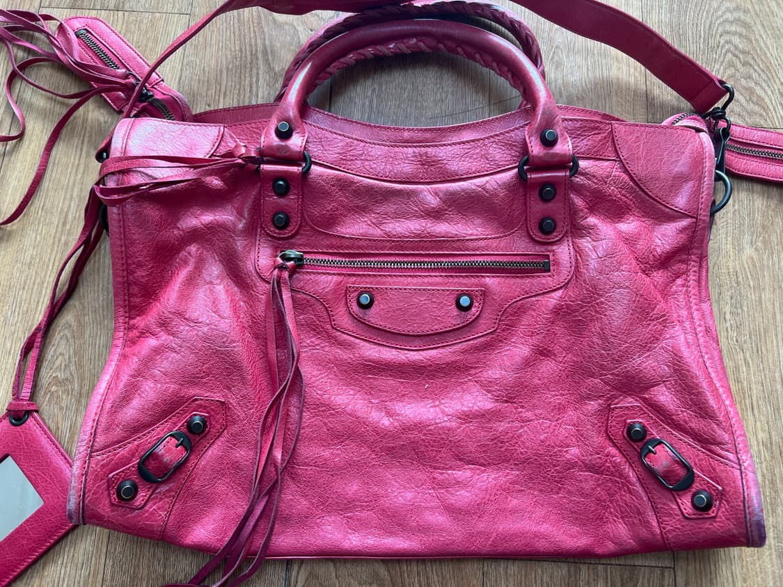 발렌시아가 모터백 가방 레드 상품이미지3