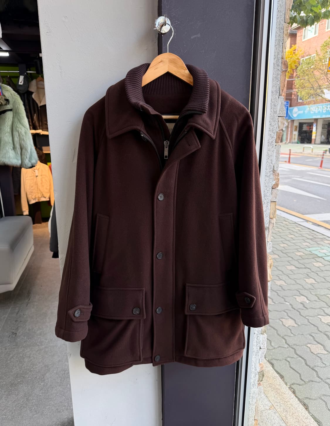 S/ 버버리 캐시미어 블렌딩 더블 레이어 코트 상품이미지2