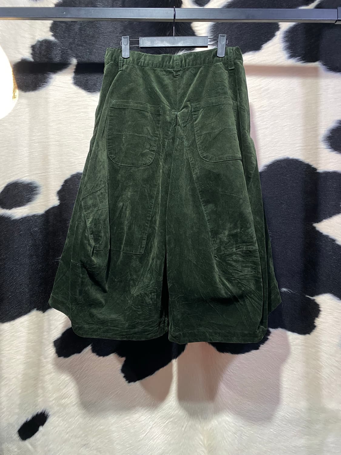 Japanese vtg 코듀로이 사이드 게더 벌룬 버뮤다 팬츠 상품이미지5