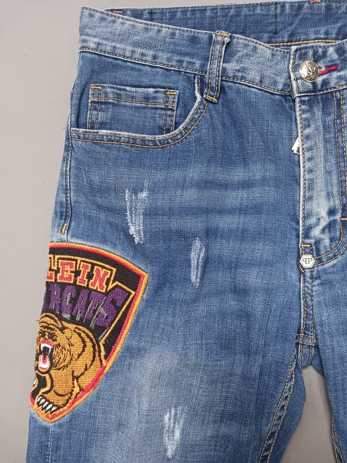 [32] 필립플레인 자수패치 슬림진 청바지 상품이미지2