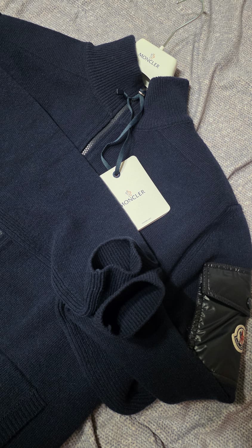 몽클레르 니트집업 다크네이비 XL (새상품) 상품이미지3