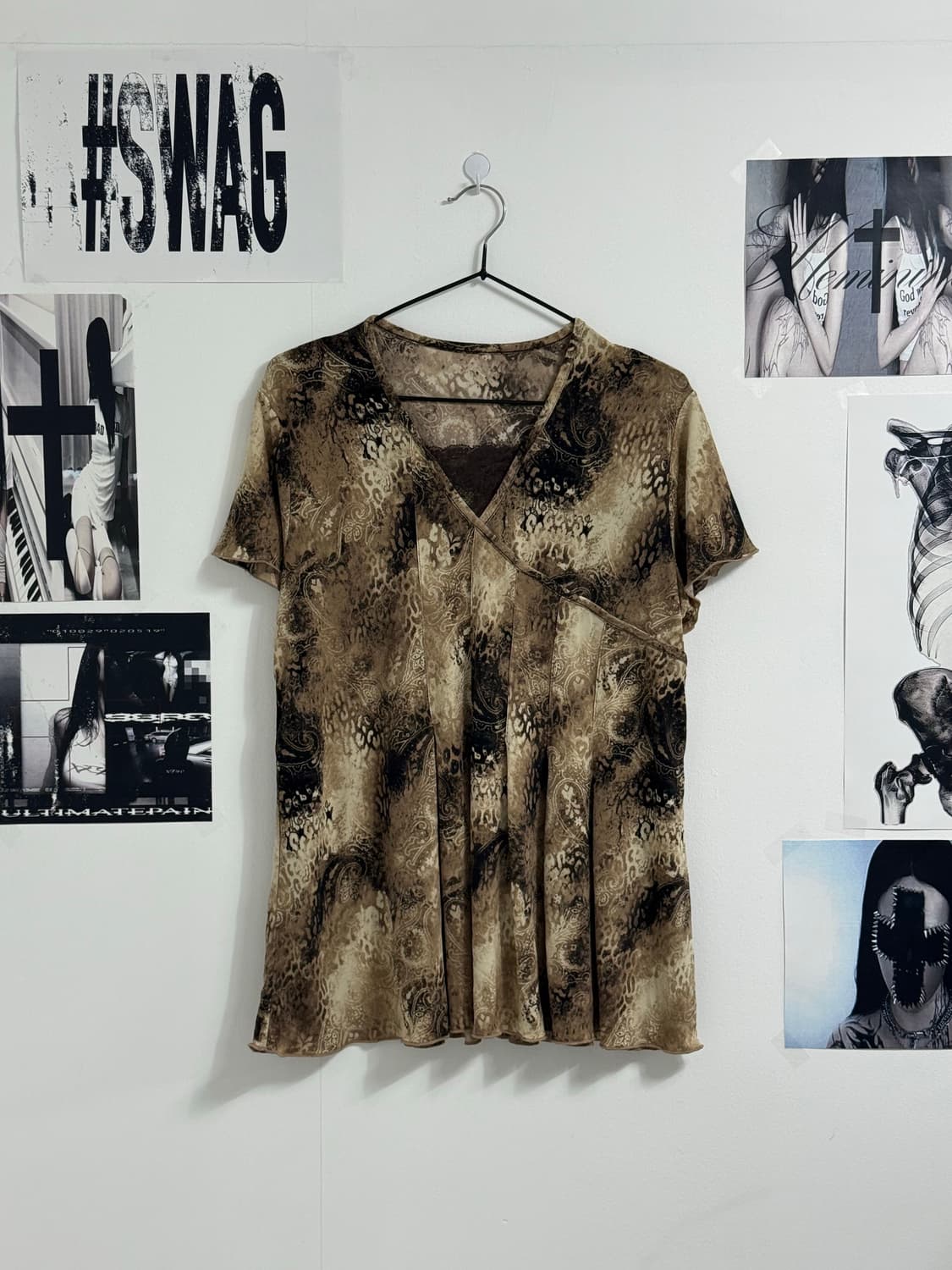 Leopard pattern fairy halfsleeve 상품이미지1